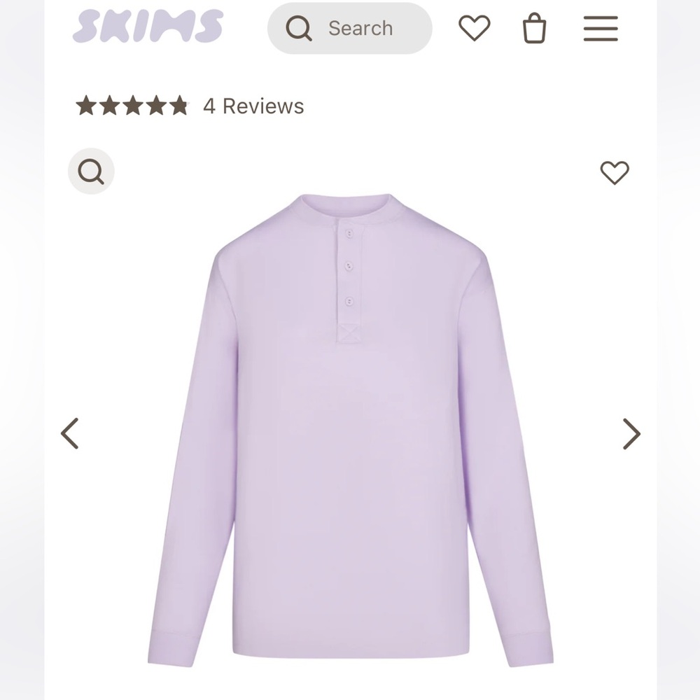 SKIMS | BOYFRIEND LONG SLEEVE HENLEY |
LILY / XL | NWT